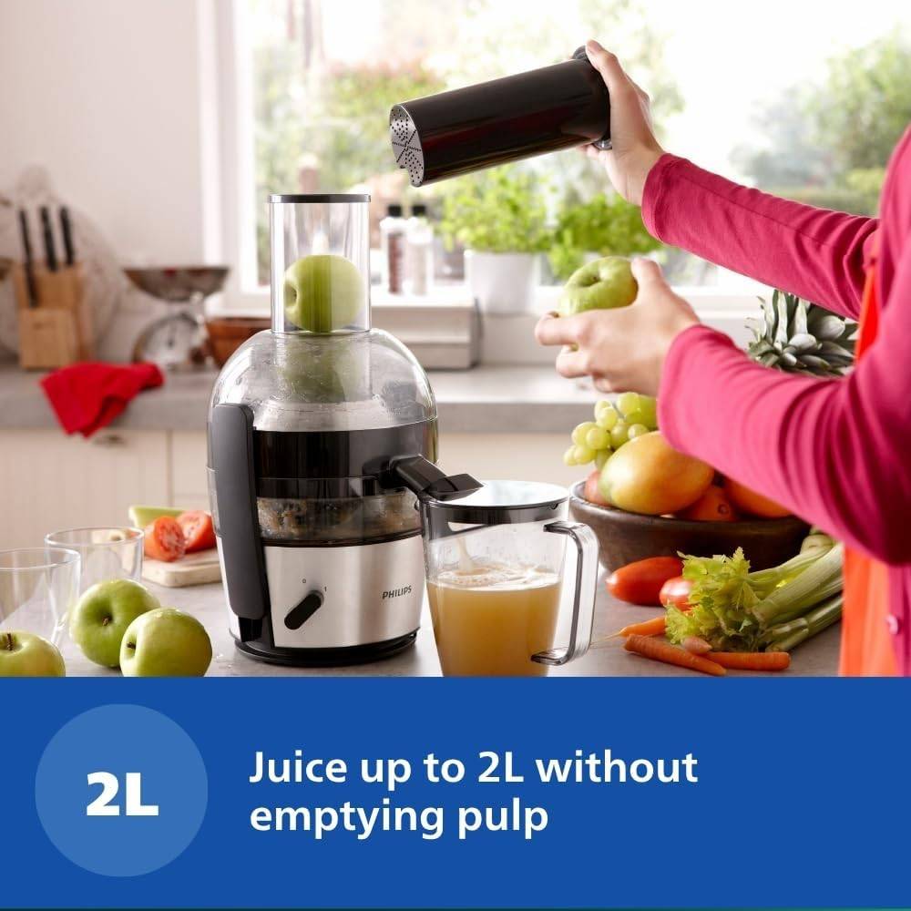 Philips Viva Collection Juicer – 2L – Black/Silver