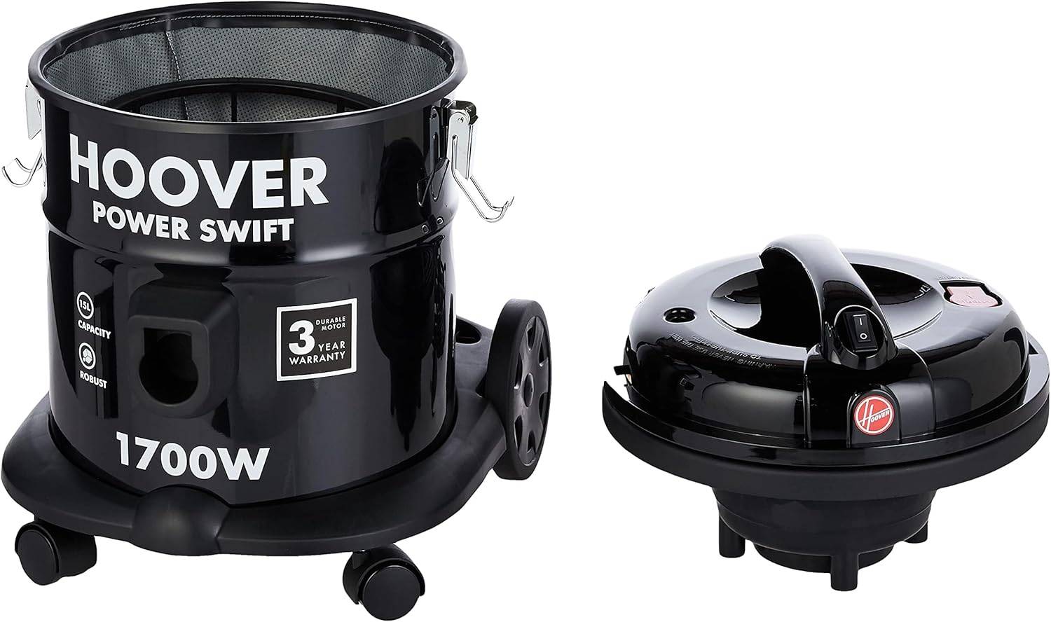 Hoover Power Swift Drum Vacuum Cleaner HT85-T0-ME – 1700W 15L