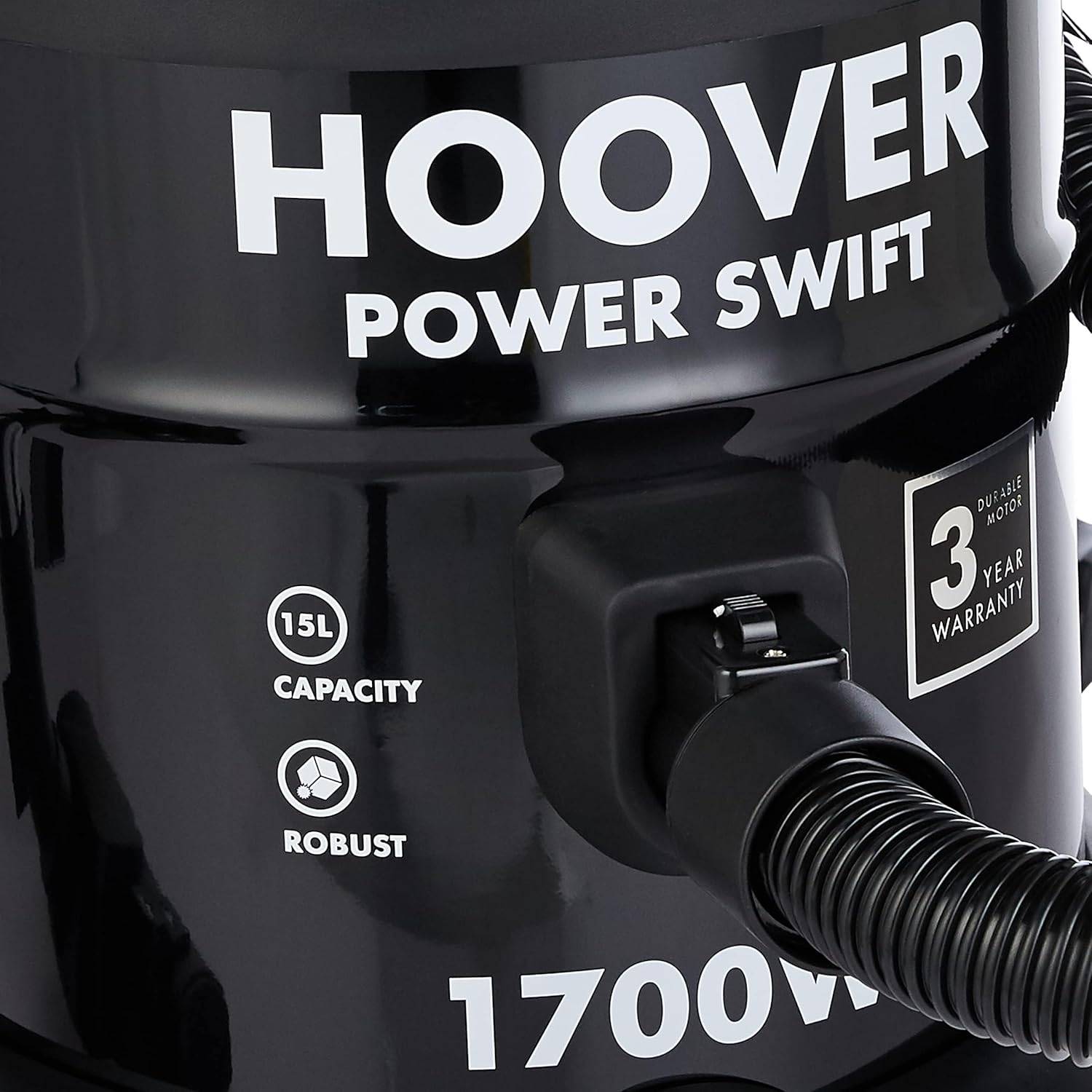 Hoover Power Swift Drum Vacuum Cleaner HT85-T0-ME – 1700W 15L