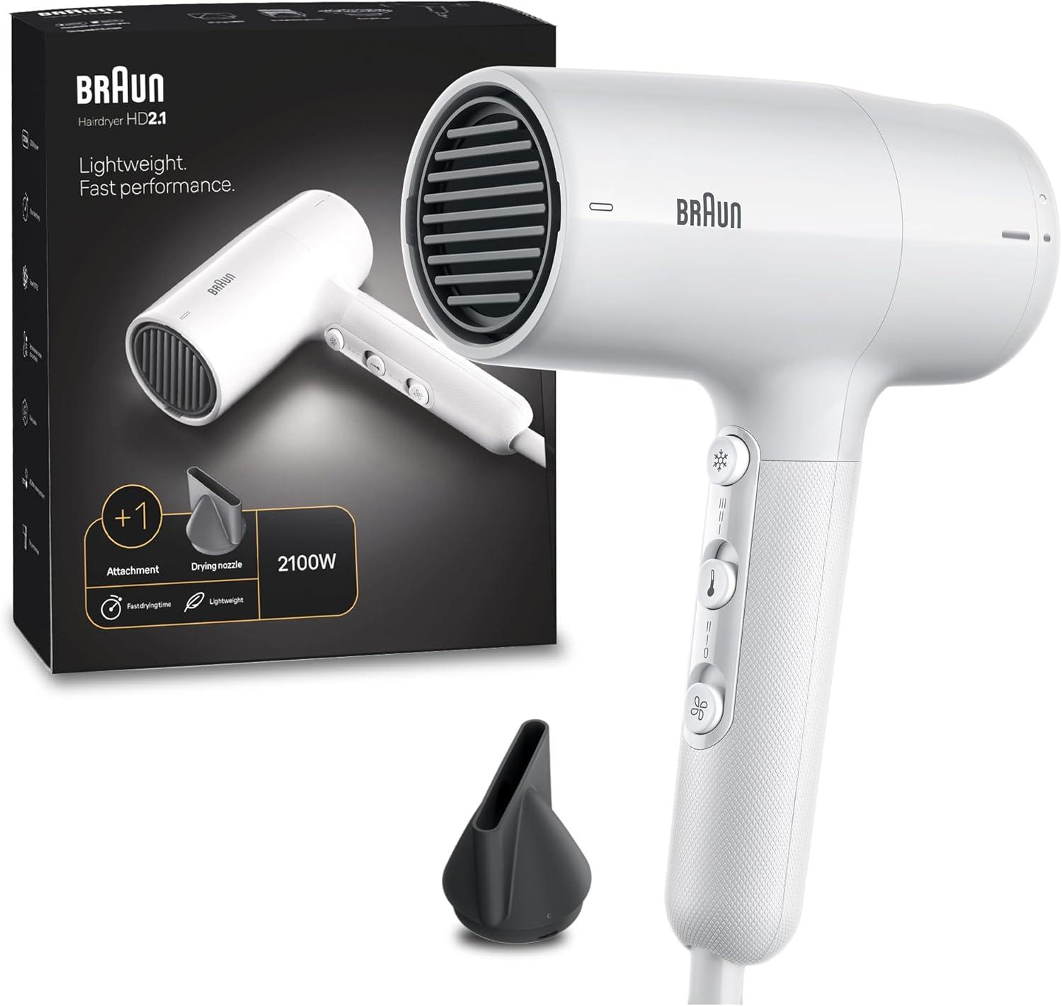 Braun Hair Dryer BRHD210SDE – 2100W – White