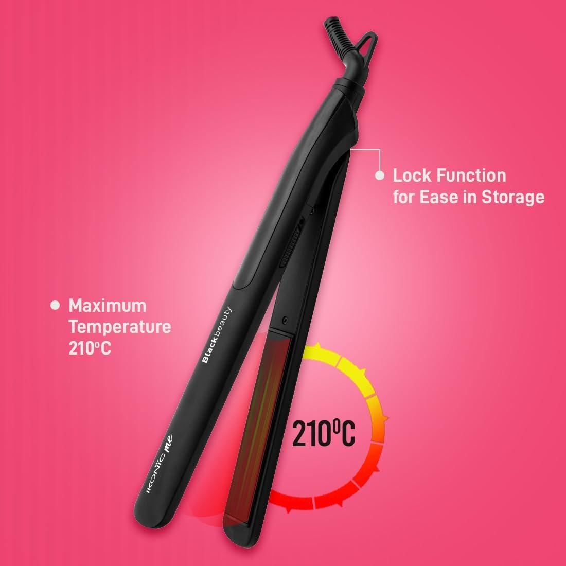 Ikonic Hair Straightener Black Beauty Titanium Slim 3.0 – Black