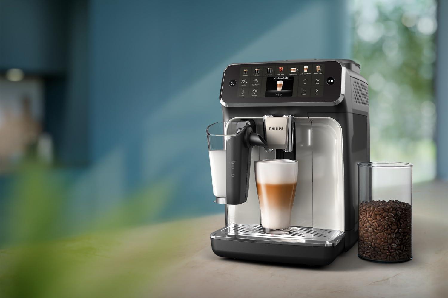 Philips Coffee Espresso Machine EP4446 – Built-In Grinder – Black