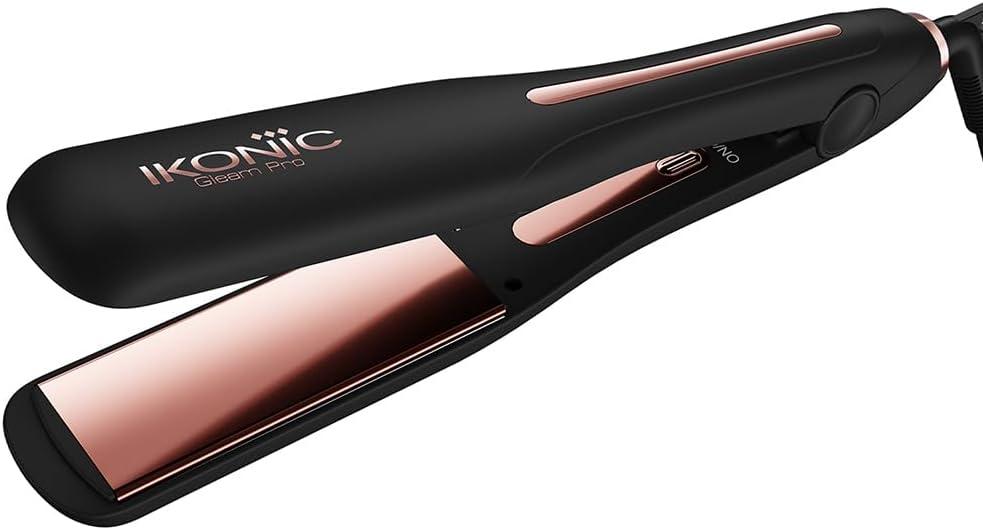 Ikonic Hair Straightener Gleam Pro – Rose Gold Titanium – Black