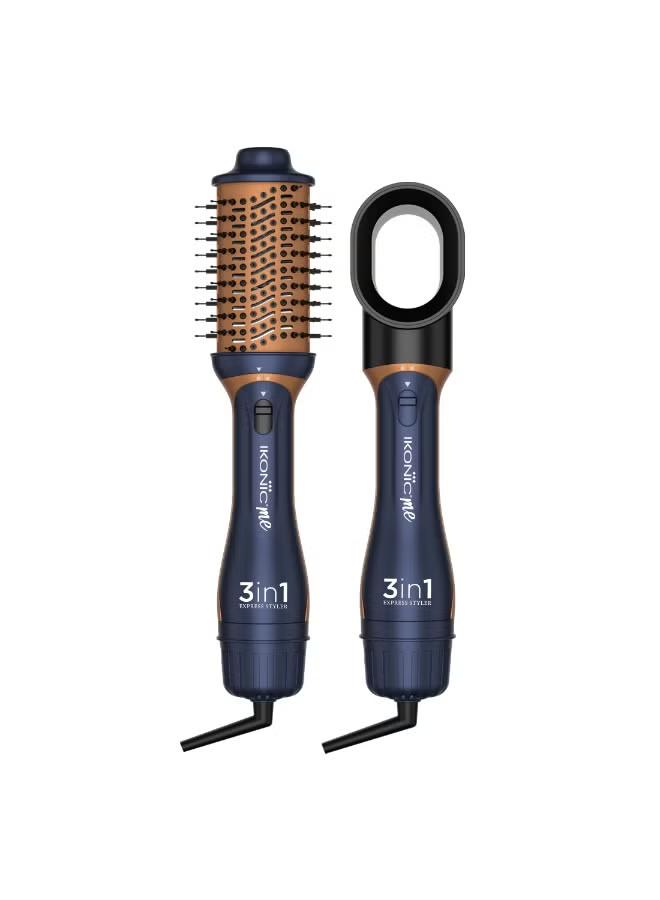 IKONIC Express Styler – 1200W Hot Air Brush – Blue & Copper