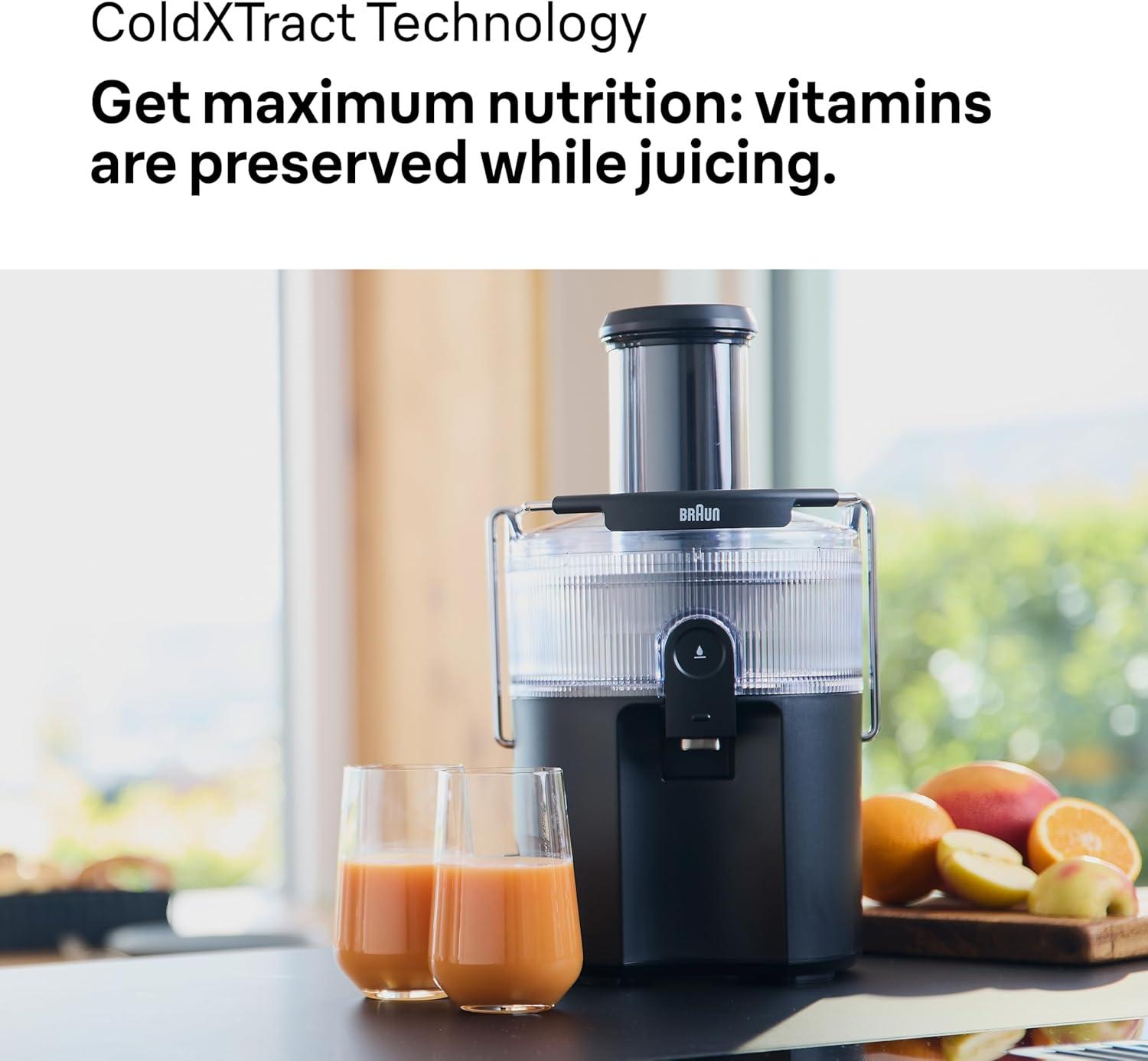 Braun SJ5000 MultiJuice 5 Juicer – ColdXtract – 1.5L – Black